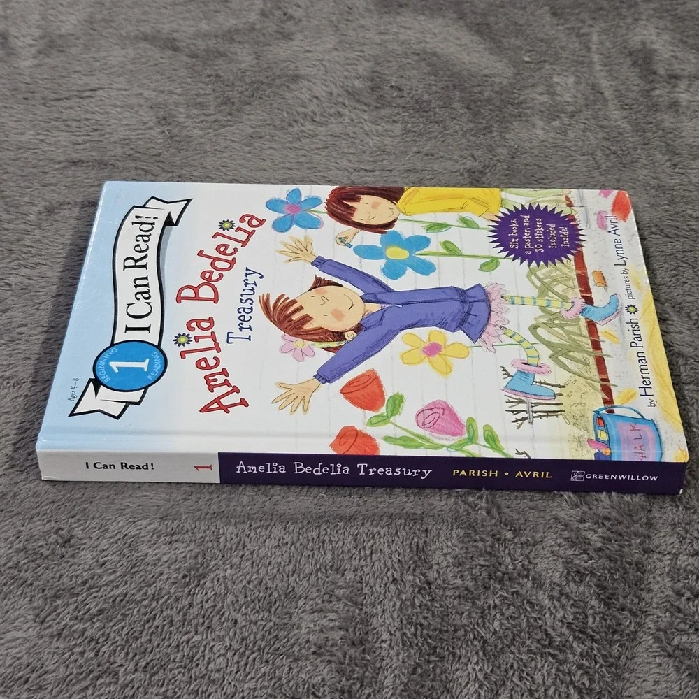 I Can Read Amelia Bedelia Treasury 6 Books, Level 1, Poster, Stickers -Hardcover